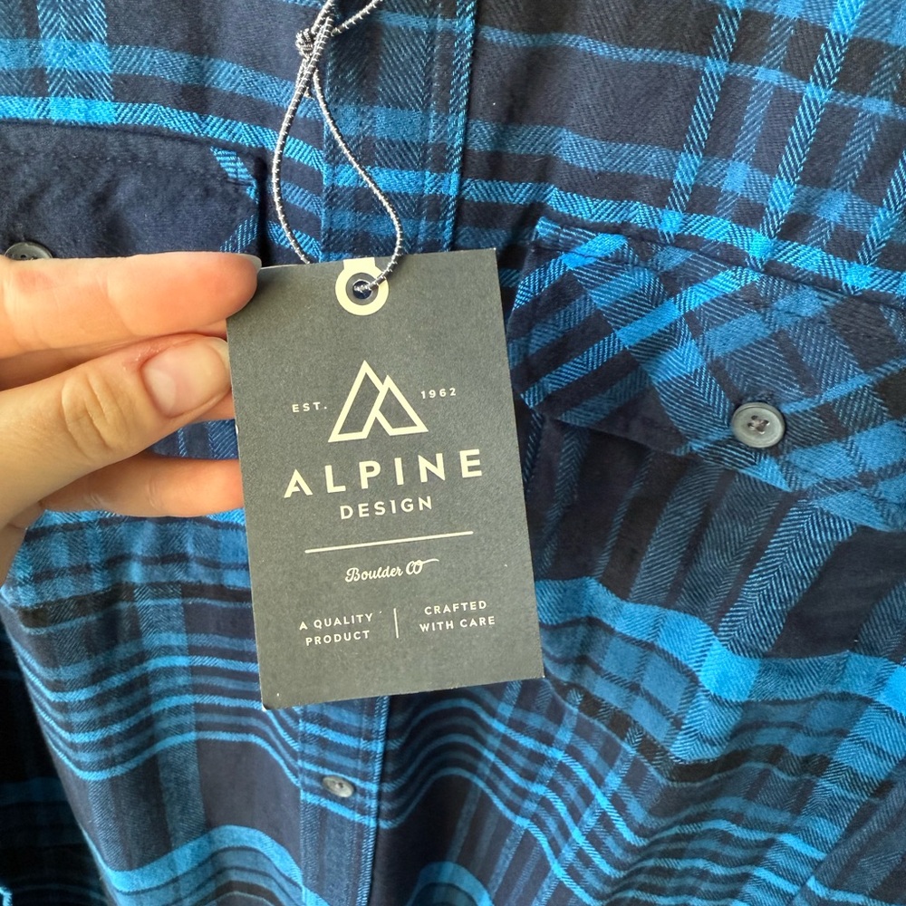 Alpine Design Blue Explorer Flannel‎ NWT - Picture 4 of 7